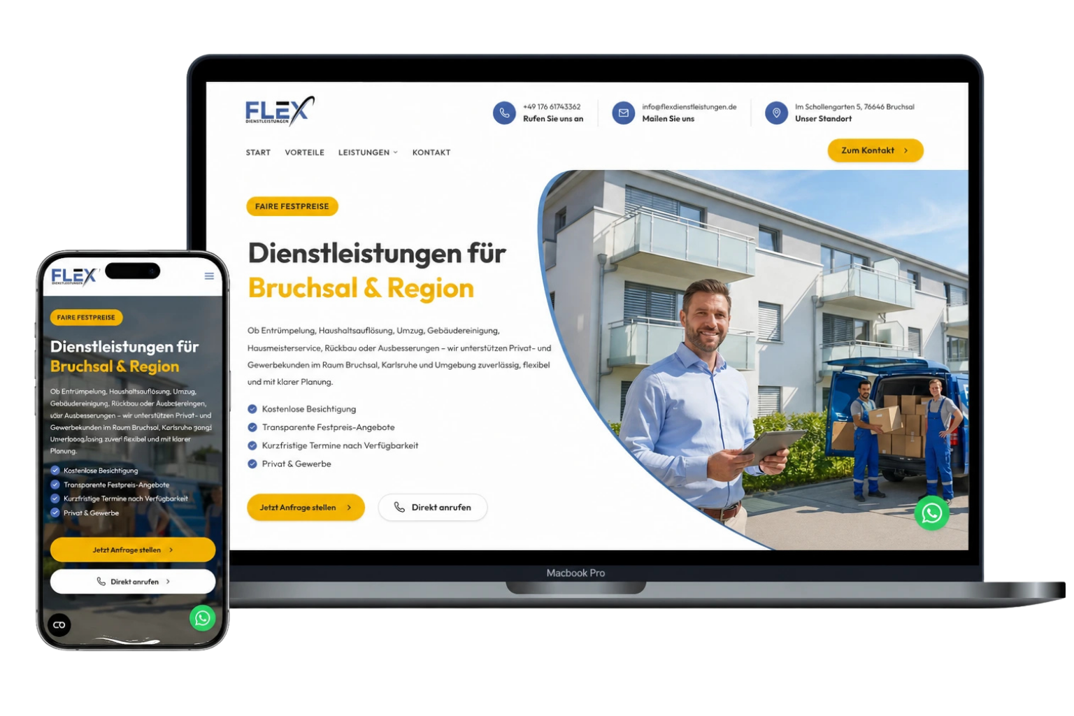 FLEX Dienstleistungen Website