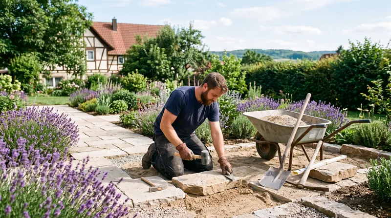 Landschaftsgärtner bei der Arbeit – Webdesign für Garten- & Landschaftsbau
