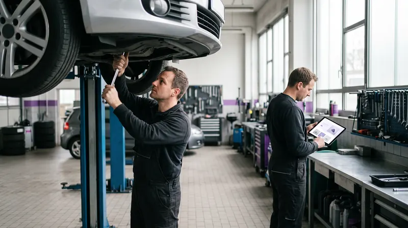 Kfz-Werkstatt bei der Arbeit – Webdesign für Kfz-Werkstätten